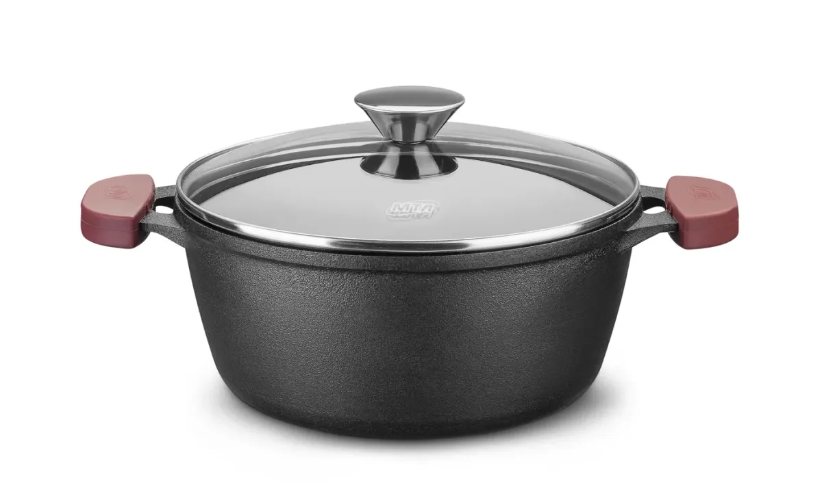 Cacerola de Hierro con Tapa de Vidrio